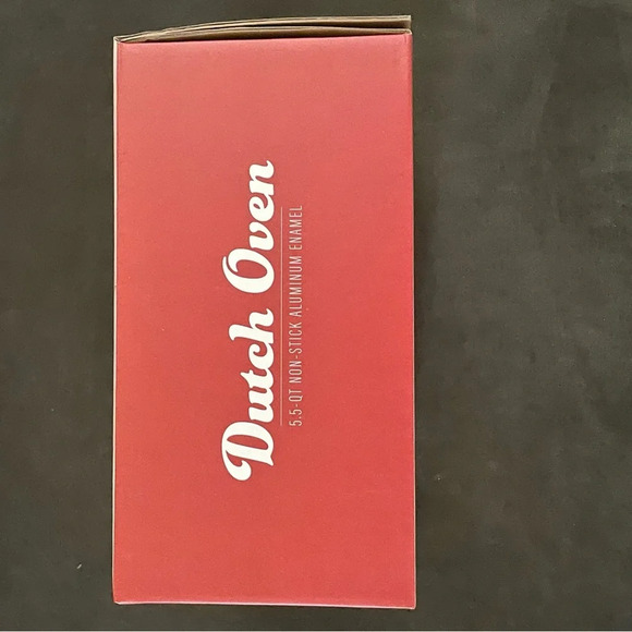 PARINI 5.5 QT Non-Stick‎ Aluminum Enamel Dutch Oven Cookware in Red - Picture 2 of 3